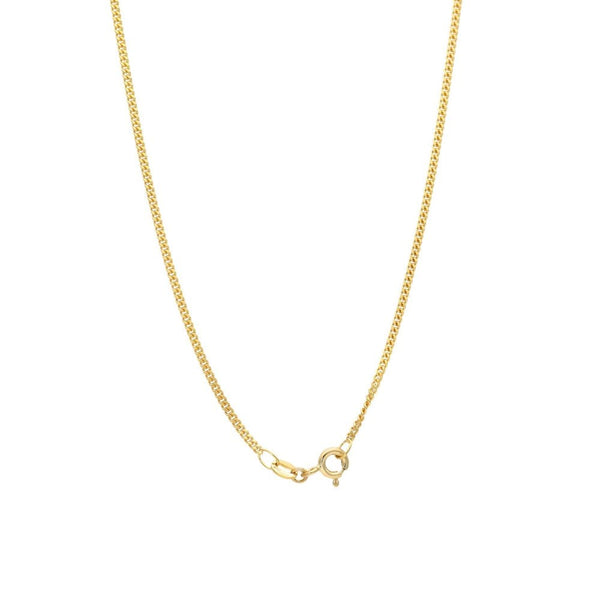 9ct Yellow Gold Starburst Cross Pendant & Necklace - 16" - 6.7g