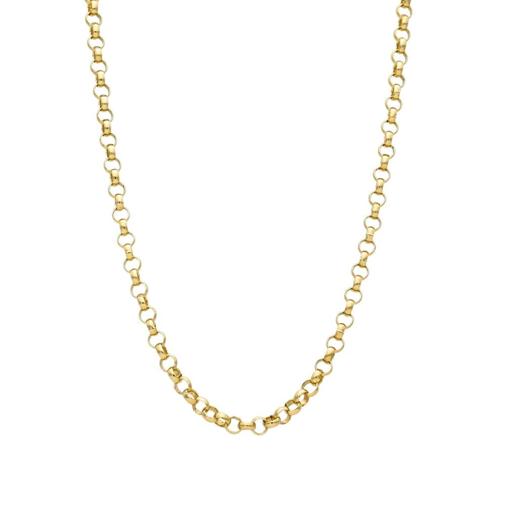 9ct Yellow Gold Belcher Chain - 22" - 11.2g