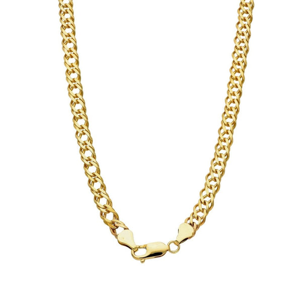 9ct Yellow Gold Double Curb Chain - 16" - 16.8g