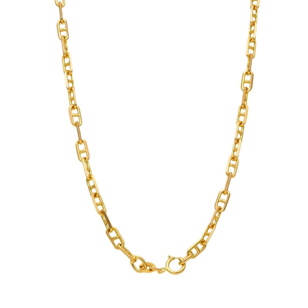 9ct Yellow Gold Anchor Chain - 24" - 13.0g