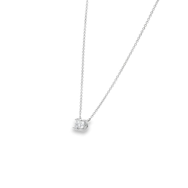 0.50ct White Gold Certified Diamond Pendant & Chain - D/VS1
