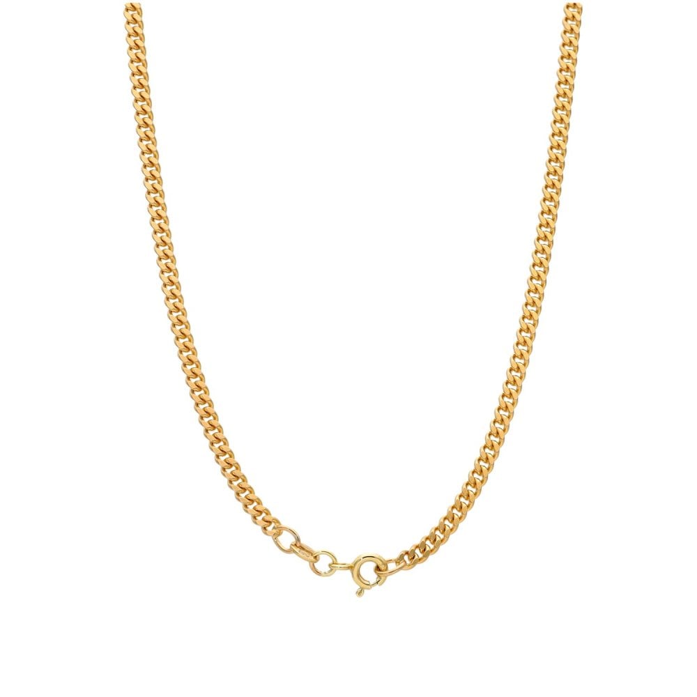 9ct Yellow Gold Cross Pendant & Chain - 24" - 17.0g