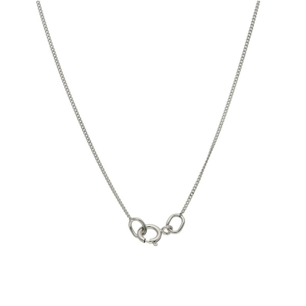 9ct White Gold Amethyst & CZ Pendant & Necklace - 20" - 2.4g
