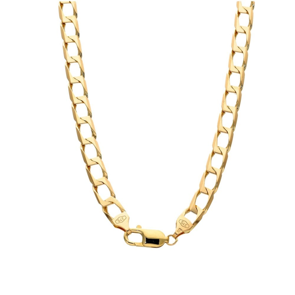 9ct Yellow Gold Curb Chain - 20" - 31.4g