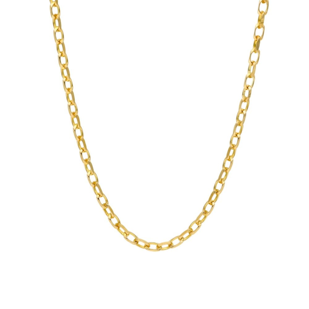9ct Yellow Gold Square Belcher Chain - 9.1g