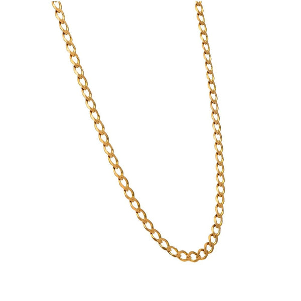 9ct Yellow Gold Curb Chain - 24" - 10.2g