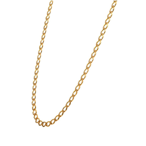 9ct Yellow Gold Curb Chain - 24" - 10.2g