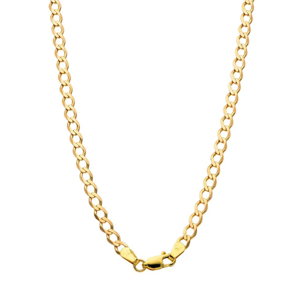 9ct Yellow Gold Curb Chain - 24" - 10.2g
