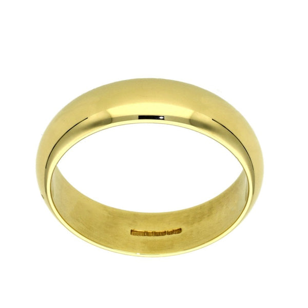Gents 9ct Yellow Gold Wedding Band - Size V½ - 6mm