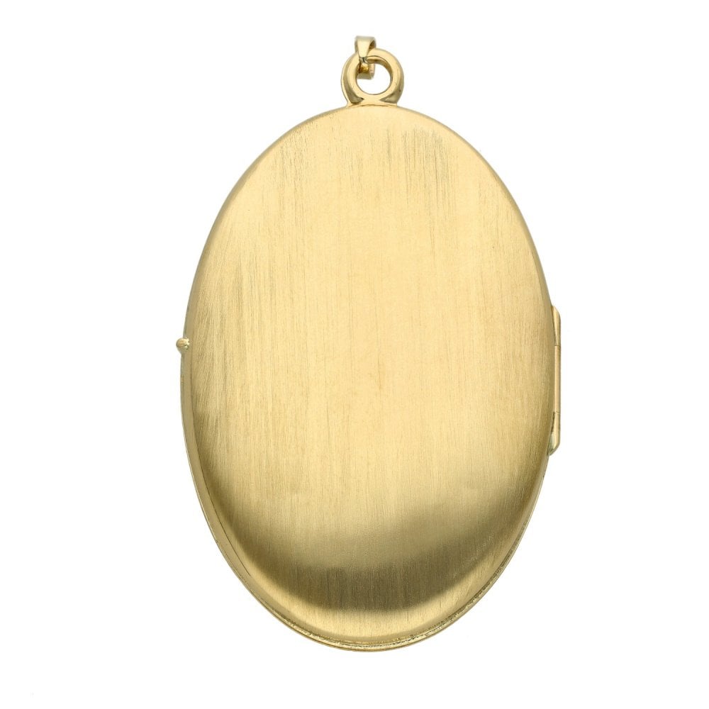 9ct Yellow Gold Large Flower Scroll Locket - 8.9g