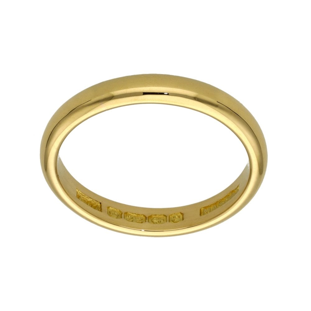 Ladies 22ct Yellow Gold Wedding Band - Size M - 3mm