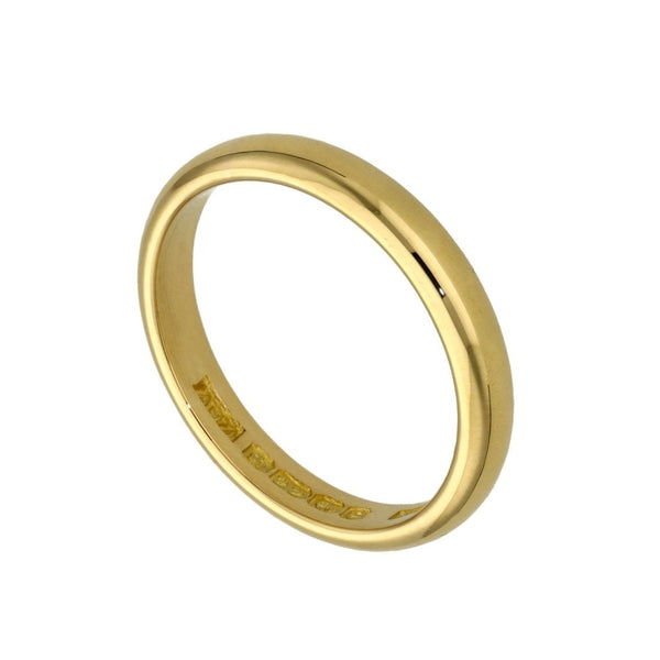 Ladies 22ct Yellow Gold Wedding Band - Size M - 3mm