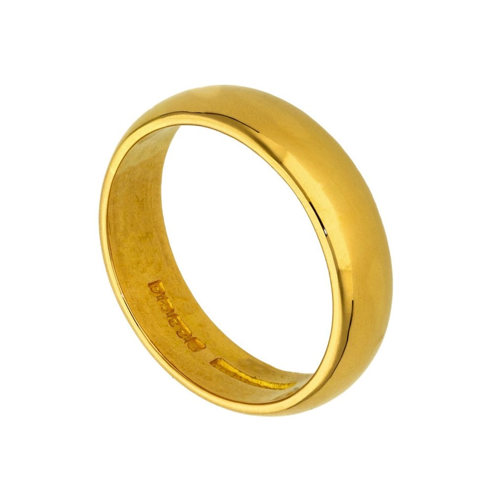 Gents 22ct Yellow Gold Wedding Band - Size T½ - 6mm