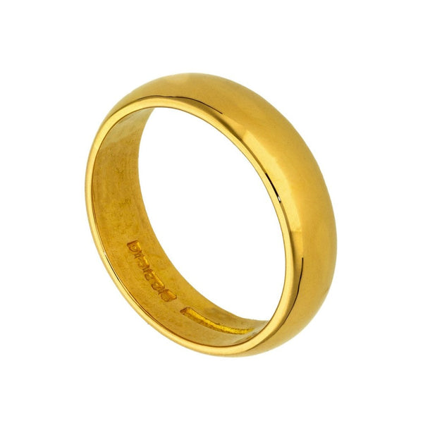Gents 22ct Yellow Gold Wedding Band - Size T½ - 6mm