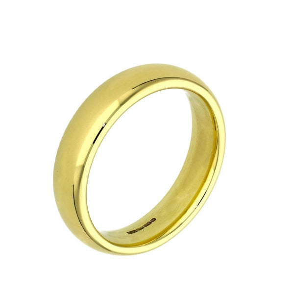 Gents 9ct Yellow Gold Wedding Band - Size U½ - 6mm