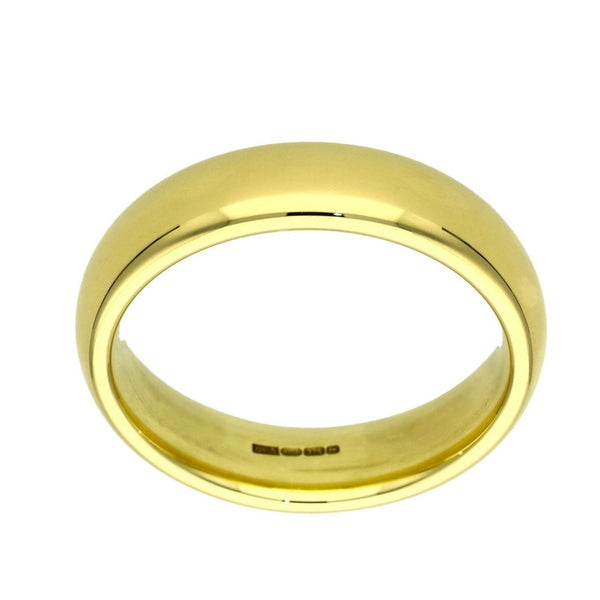 Gents 9ct Yellow Gold Wedding Band - Size U½ - 6mm