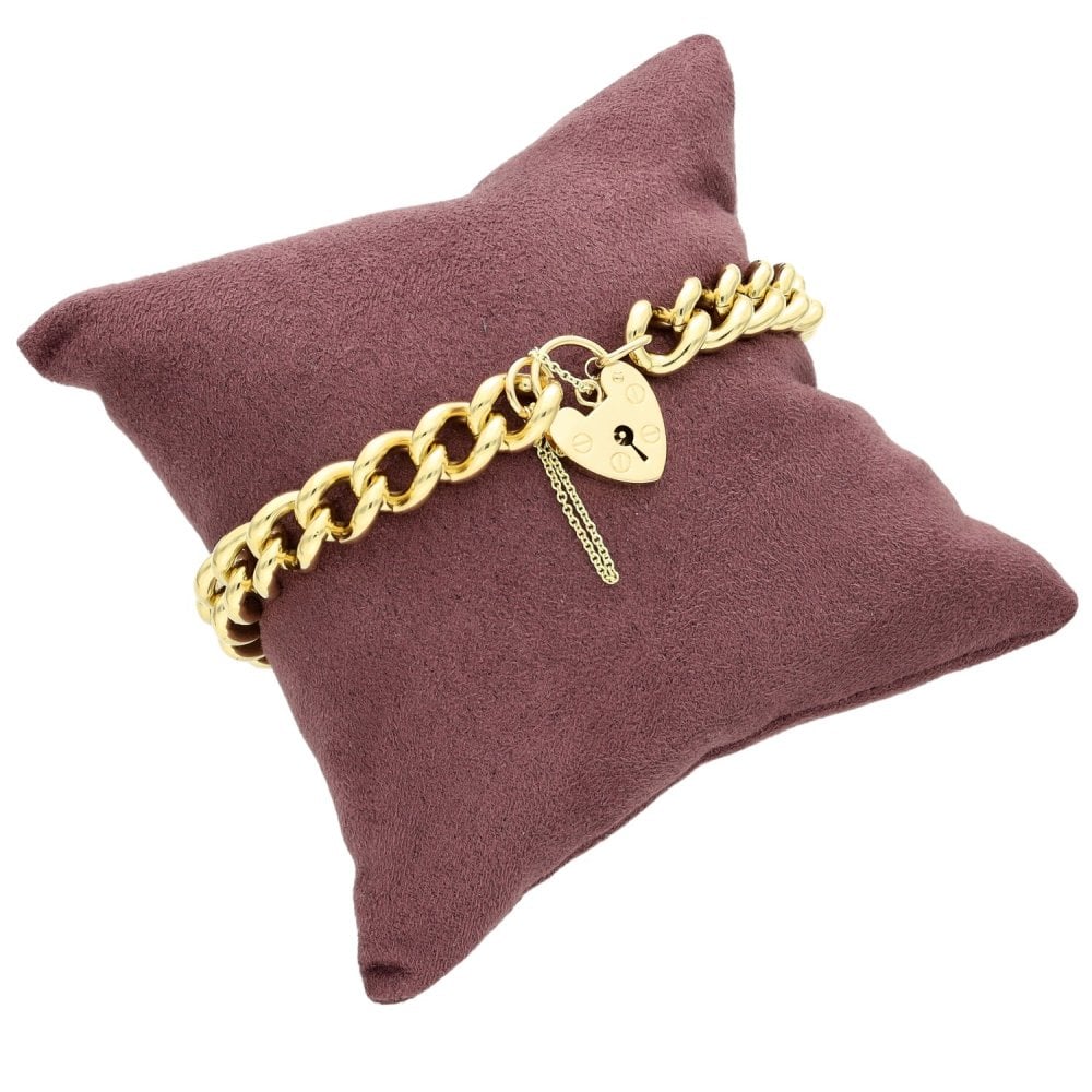 9ct Yellow Gold Heavy Curb Bracelet - 8" - 42.5g