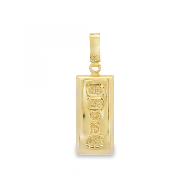 9ct Yellow Gold ¼ OZ Ingot Pendant - 11x25x2mm - 8.3g