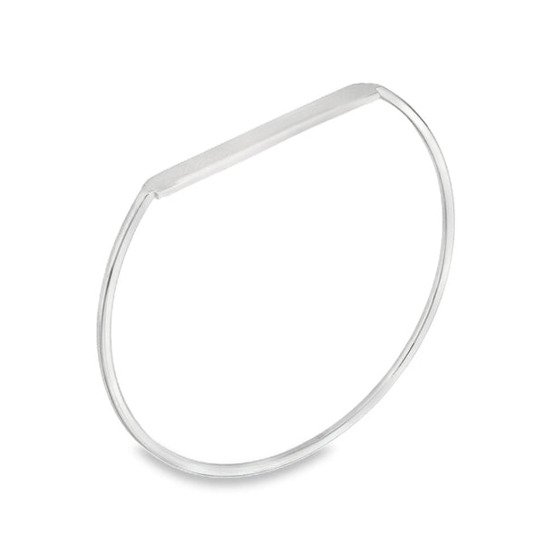 Silver Identity Bar Bangle - 11.9g