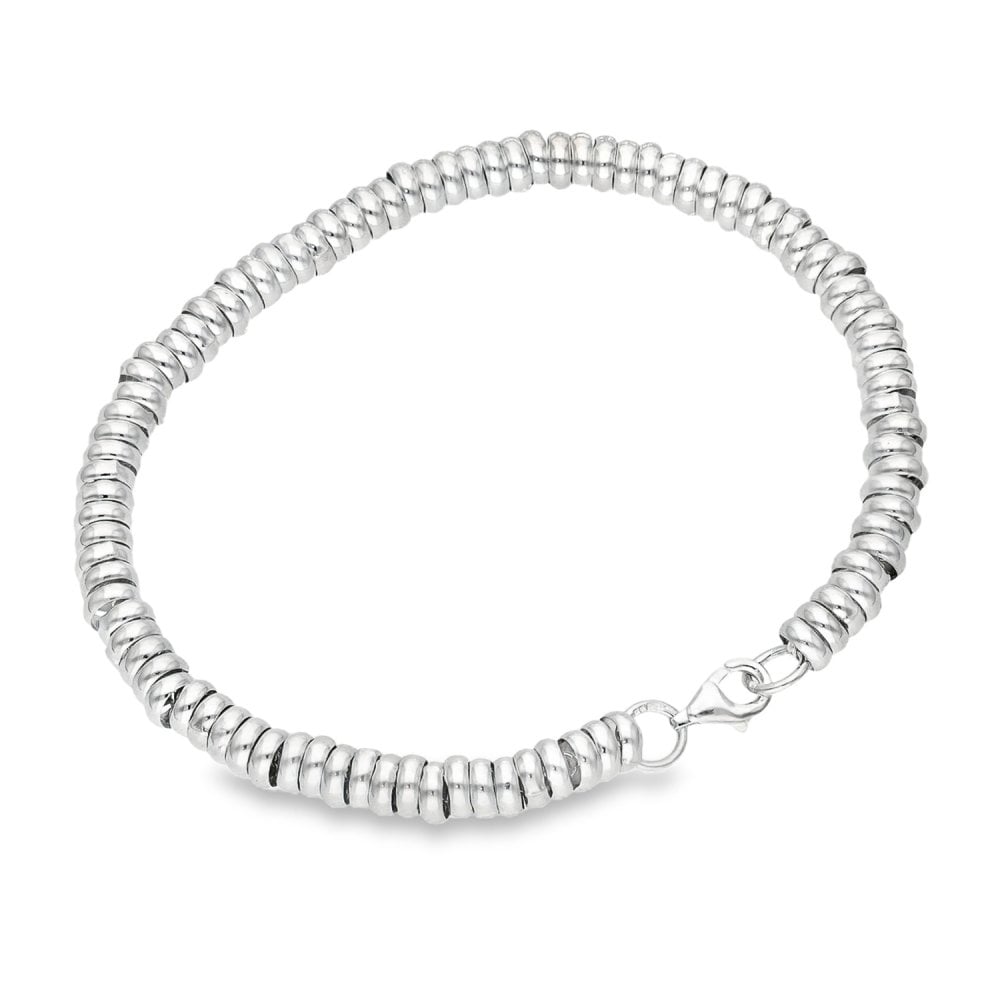Silver Loop Bracelet - 7" - 14.8g