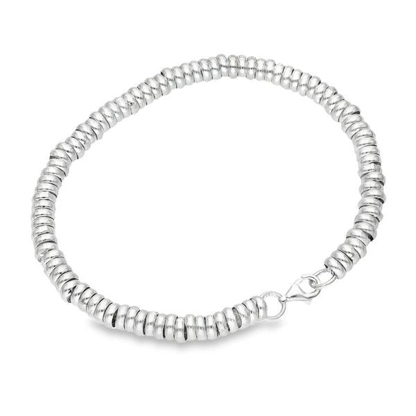Silver Loop Bracelet - 7" - 14.8g