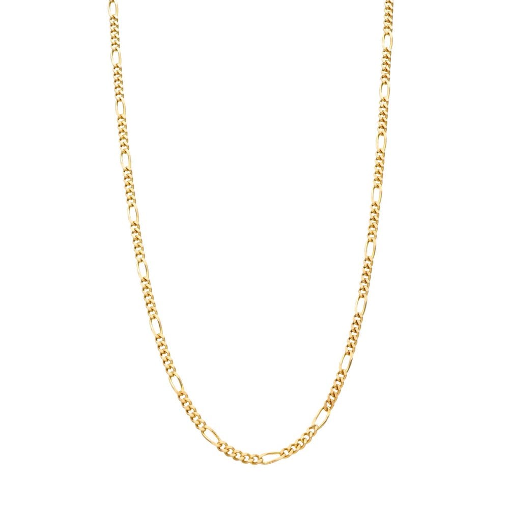 9ct Yellow Gold Figaro Chain - 24" - 8.5g