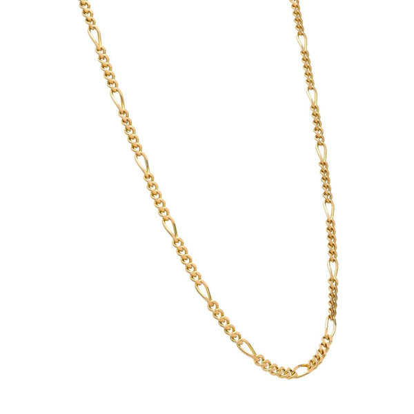 9ct Yellow Gold Figaro Chain - 24" - 8.5g