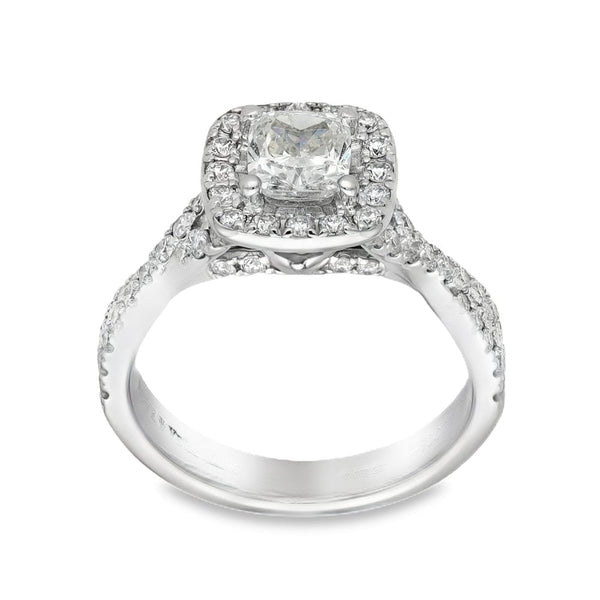 18ct White Gold LOVE VERA WANG Diamond & Sapphire Cluster Ring