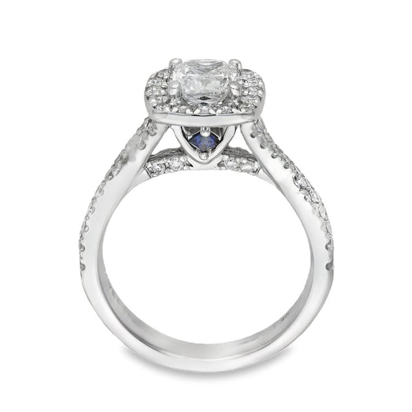 18ct White Gold LOVE VERA WANG Diamond & Sapphire Cluster Ring
