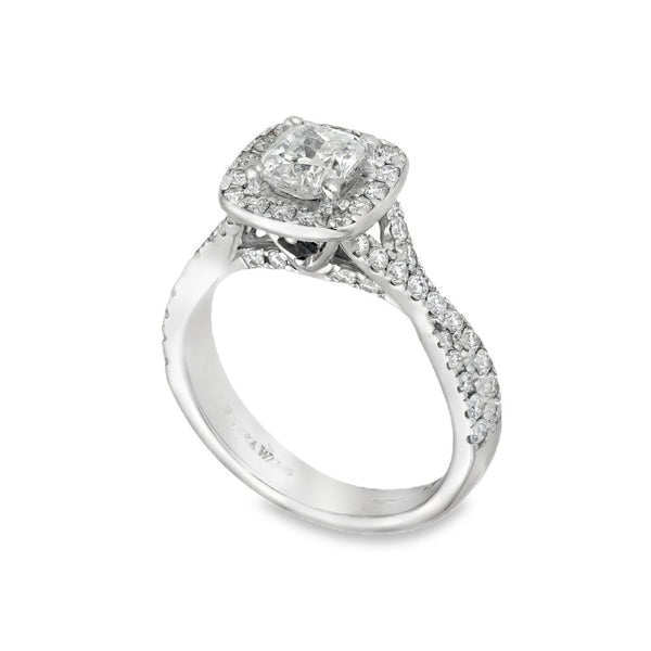 18ct White Gold LOVE VERA WANG Diamond & Sapphire Cluster Ring