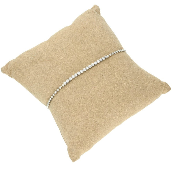 925 Silver Cubic Zirconia Bead Bracelet - 14.5cm-22.5cm