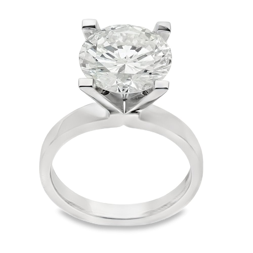 950 Platinum Diamond Engagement Ring - Size M - 4.57ct