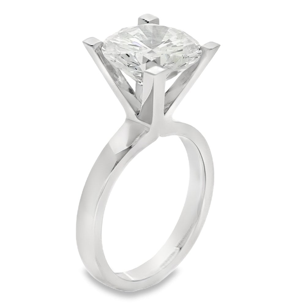 950 Platinum Diamond Engagement Ring - Size M - 4.57ct