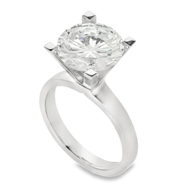 950 Platinum Diamond Engagement Ring - Size M - 4.57ct