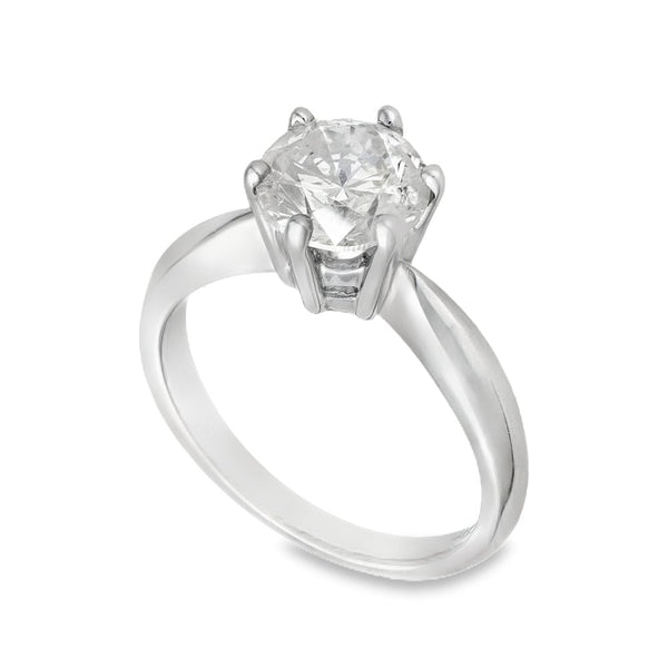 18ct White Gold Diamond Solitaire Engagement Ring - 2.01ct