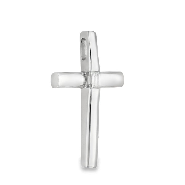 18ct White Gold Diamond Cross Pendant - 18x26x3.5mm - 3.5g