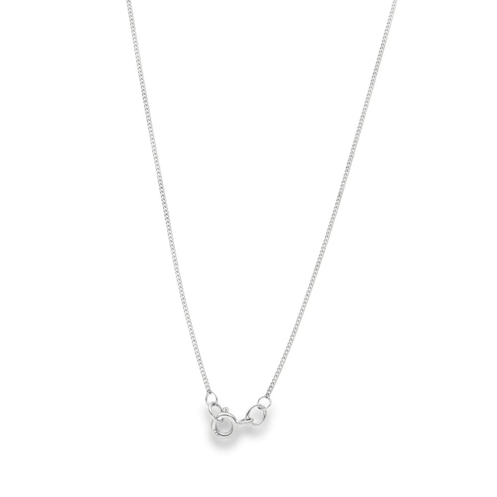9ct White Gold Diamond Cross Pendant & Necklace - 20" - 0.42ct