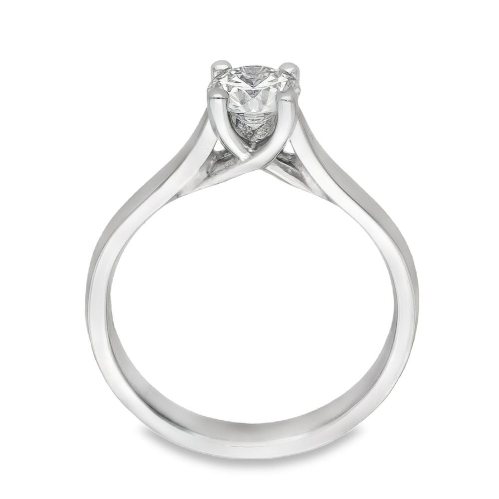 Platinum Diamond Engagement Ring - Size K - 0.56ct