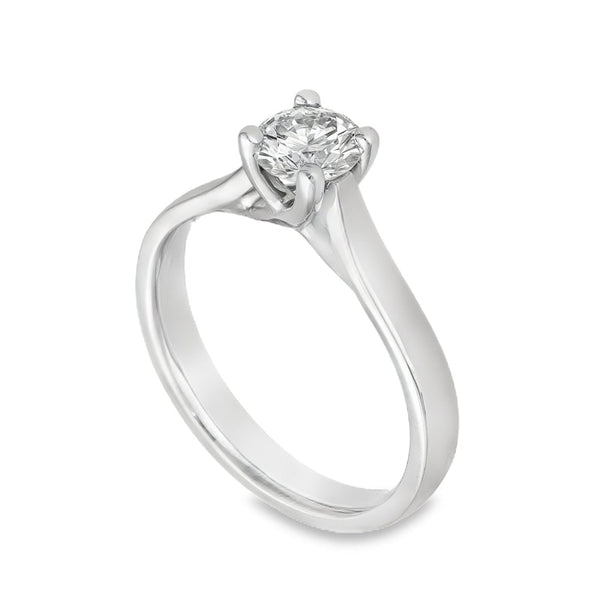 Platinum Diamond Engagement Ring - Size K - 0.56ct