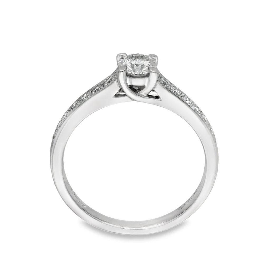 Platinum Diamond Engagement Ring - Size J½ - 0.46ct