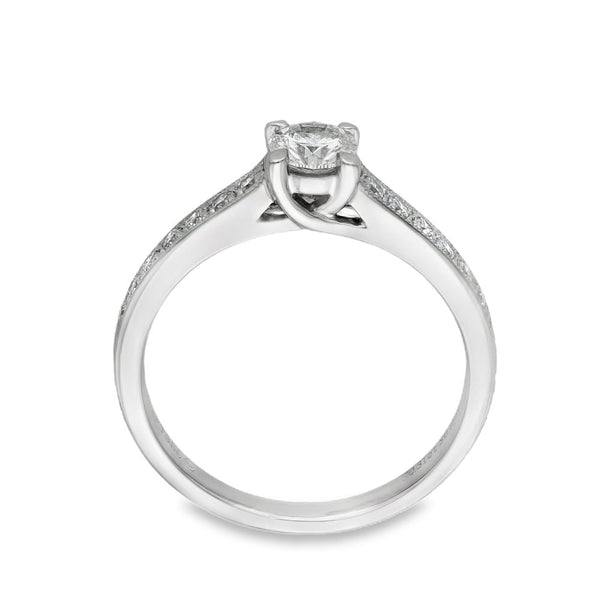 Platinum Diamond Engagement Ring - Size J½ - 0.46ct