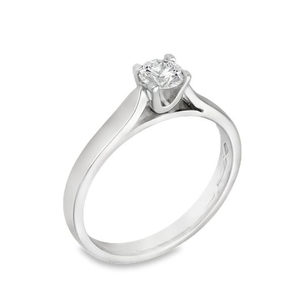Platinum Diamond Engagement Ring - Size M - 0.33ct