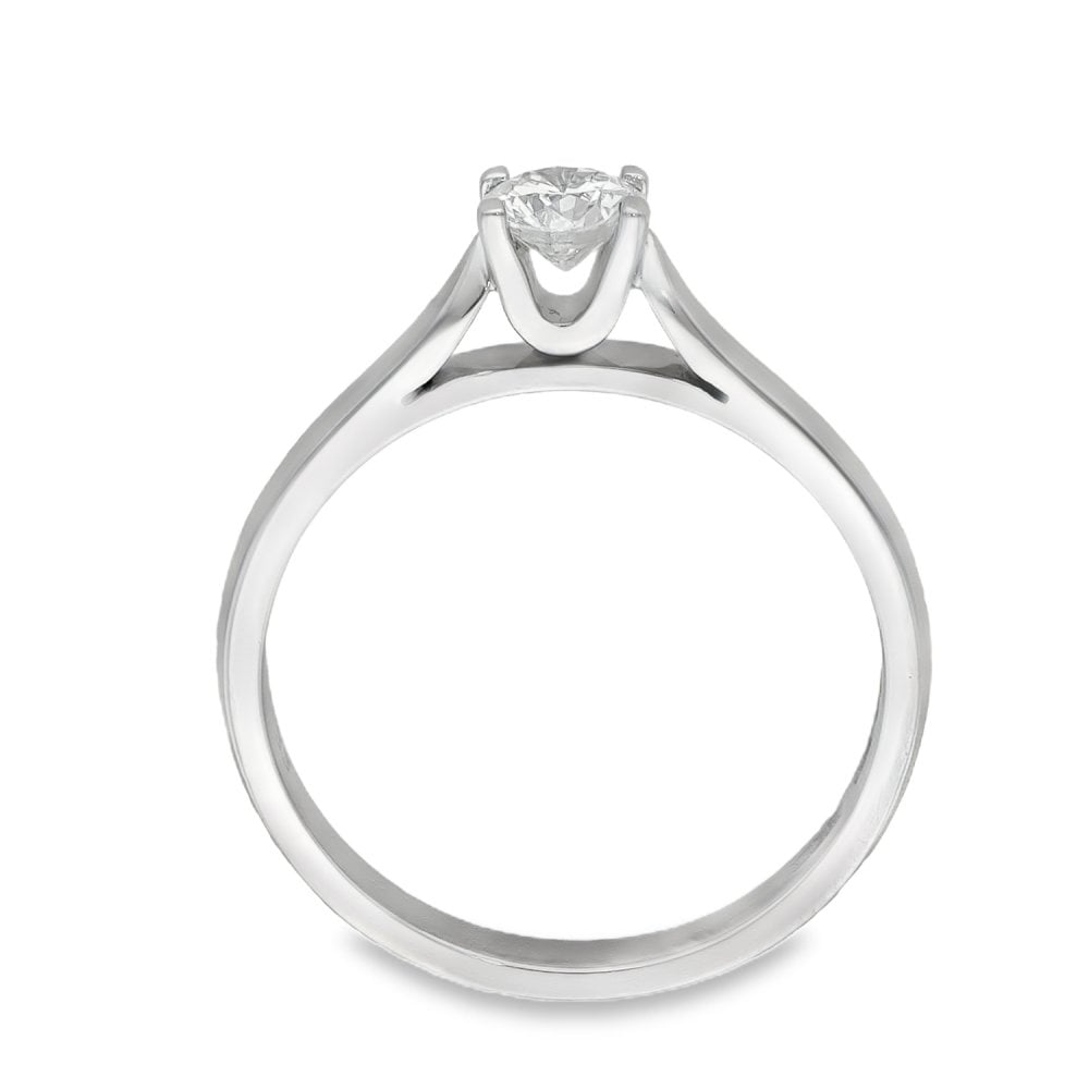 Platinum Diamond Engagement Ring - Size M - 0.33ct