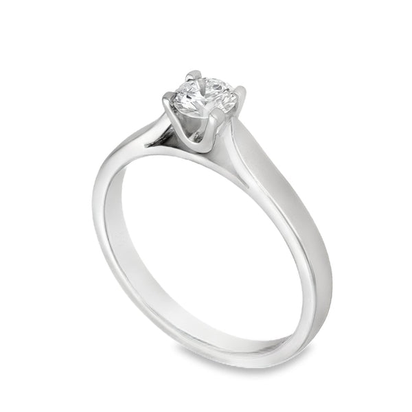 Platinum Diamond Engagement Ring - Size M - 0.33ct