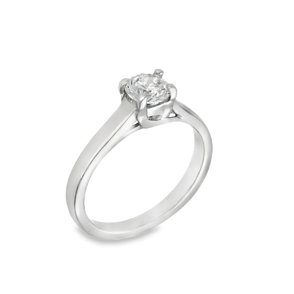 Platinum Diamond Engagement Ring - Size M - 0.65ct