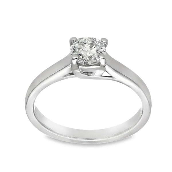 Platinum Diamond Engagement Ring - Size M - 0.65ct