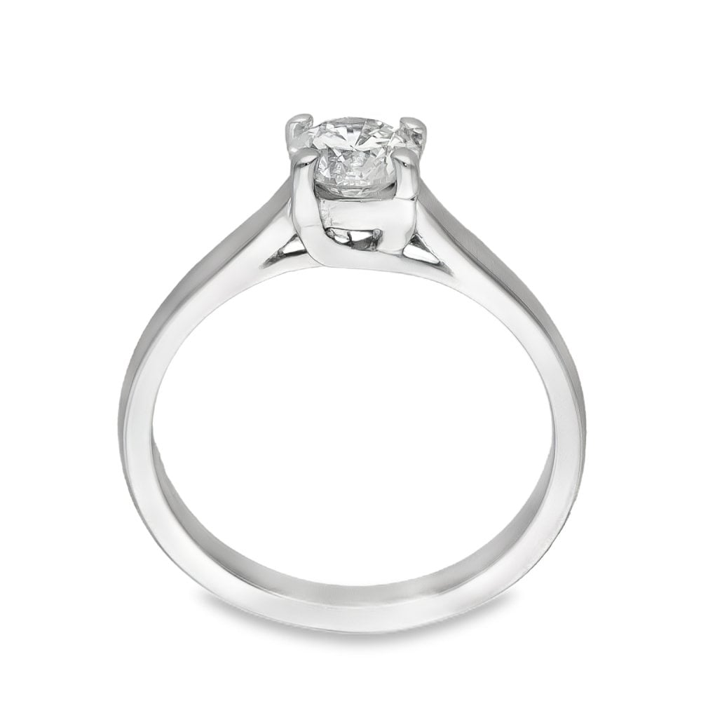 Platinum Diamond Engagement Ring - Size M - 0.65ct
