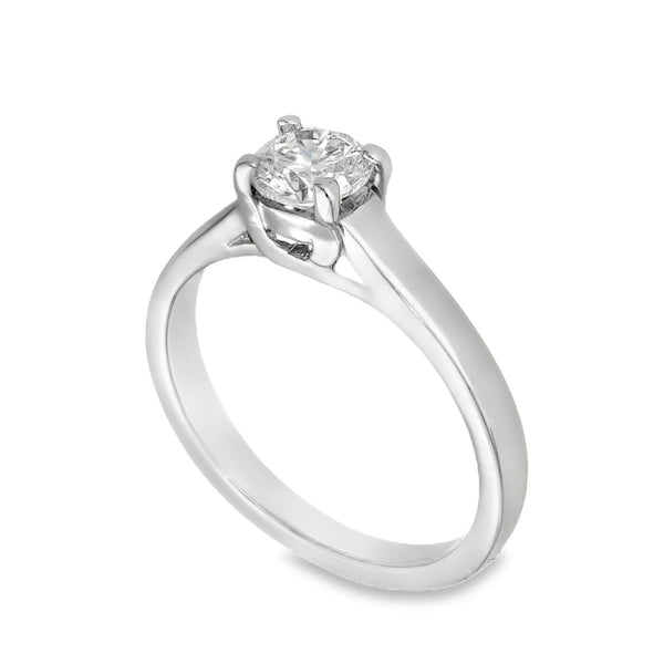 Platinum Diamond Engagement Ring - Size M - 0.65ct