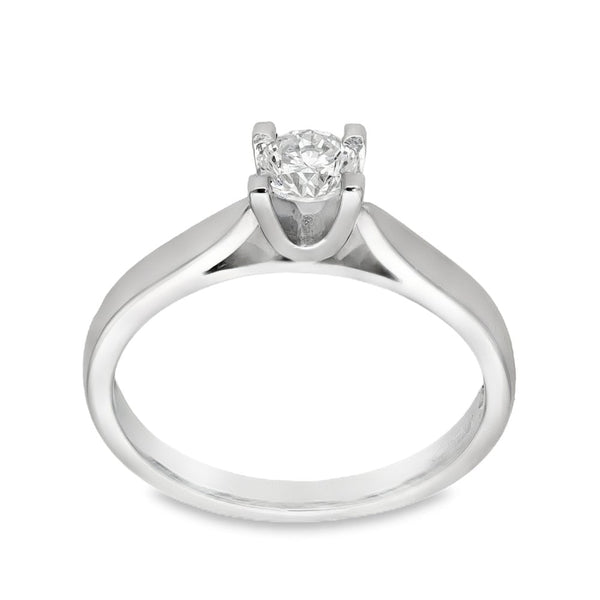 Platinum Diamond Enagagement Ring - Size M - 0.36ct