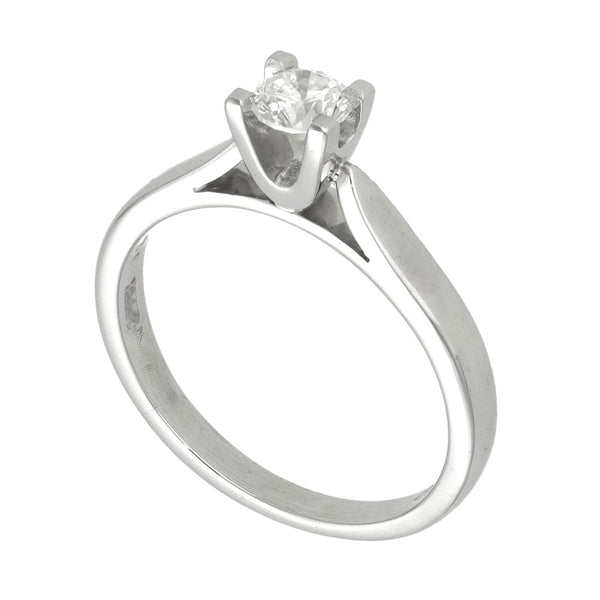 Platinum Diamond Enagagement Ring - Size M - 0.36ct